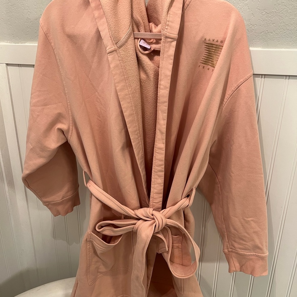 Savage X Fenty Peach Hooded Robe